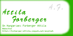 attila forberger business card